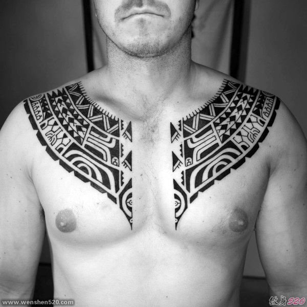 30+款男性帅气的黑色部落图腾纹身图案
