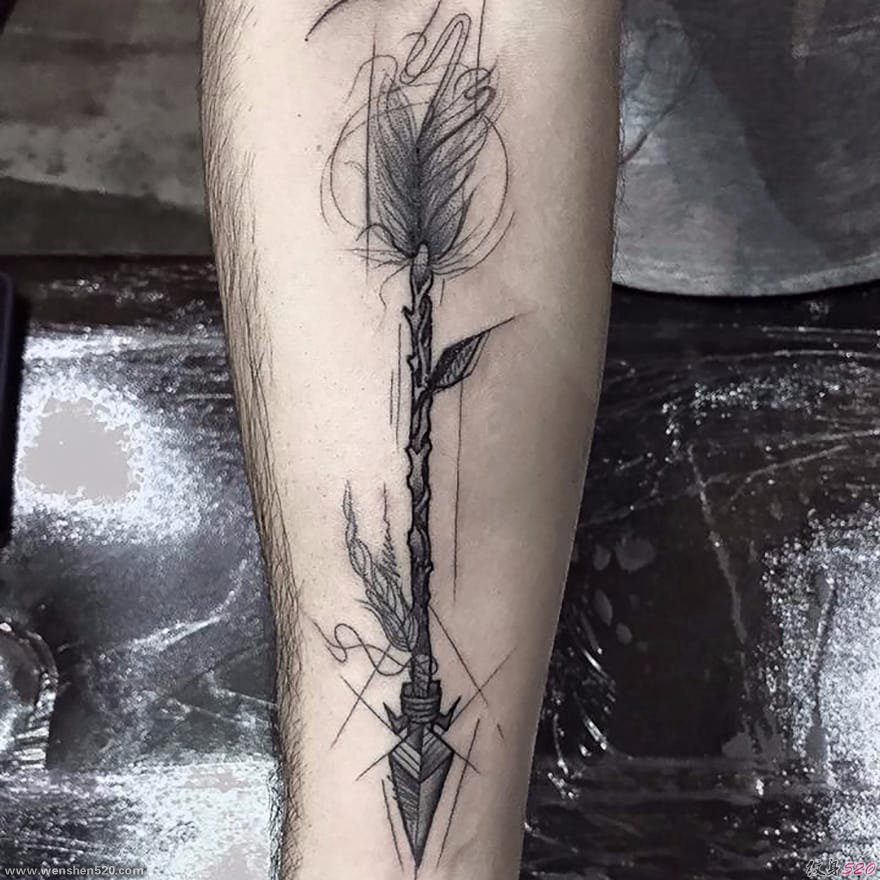 15款精美的素描绘画风格纹身图案