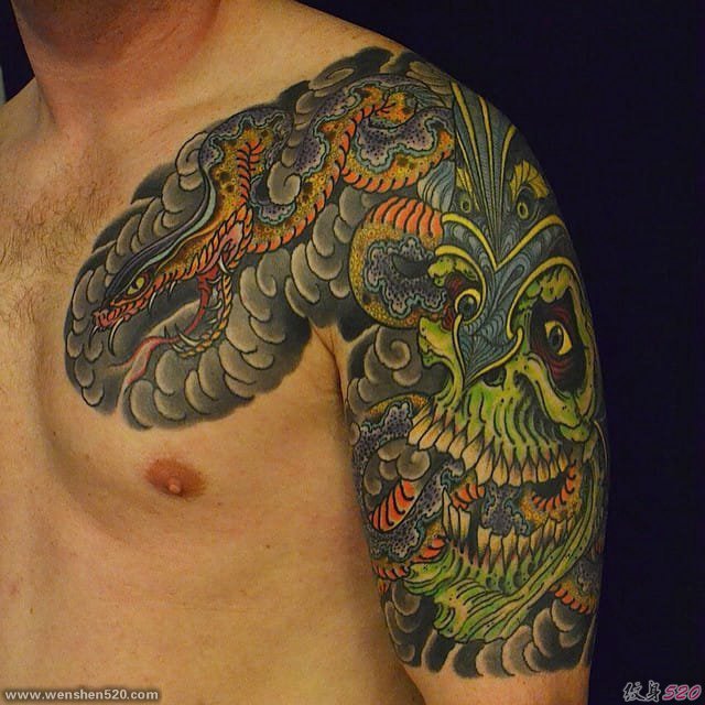 来自于纹身师布拉德一生最爱的纹身图案