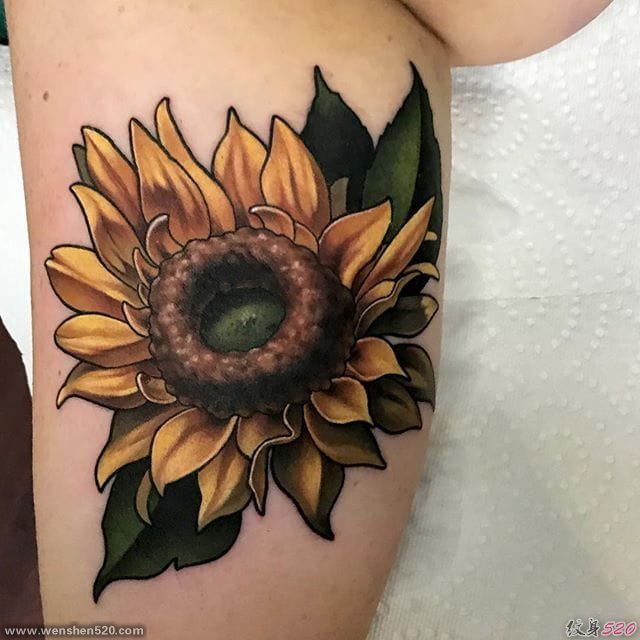 11款艳丽的小清新植物纹身小花朵纹身图案