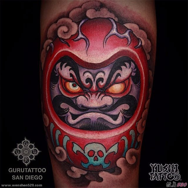 日本彩色新传统传奇人物纹身动物图案纹身 by Yushi Tattoo