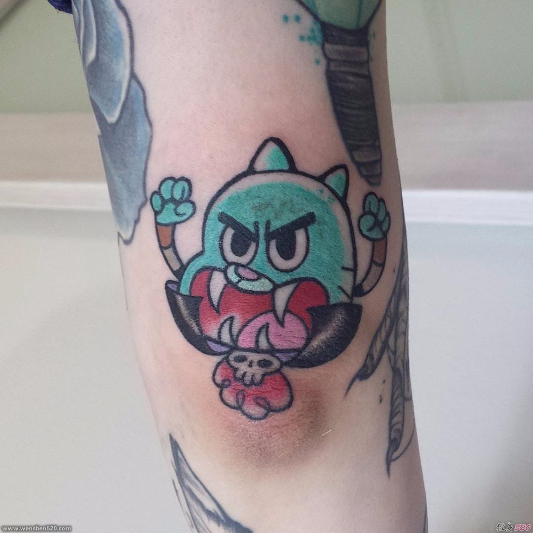 16款彩色新星动漫人物的纹身卡通纹身小图案