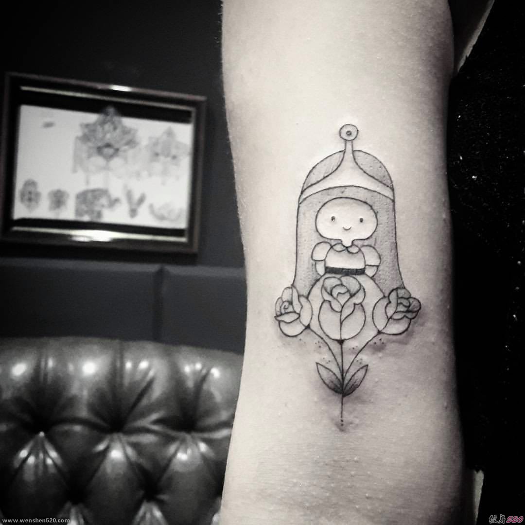 16款彩色新星动漫人物的纹身卡通纹身小图案