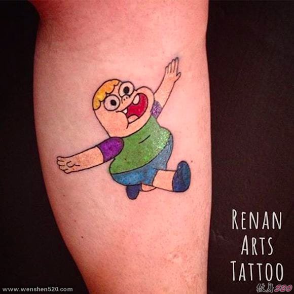 16款彩色新星动漫人物的纹身卡通纹身小图案