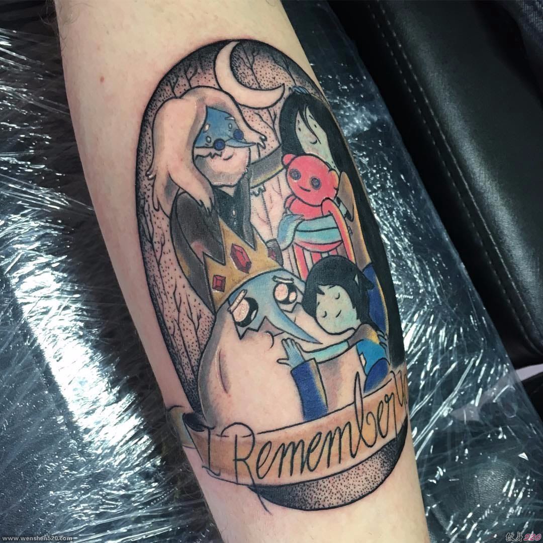 16款彩色新星动漫人物的纹身卡通纹身小图案