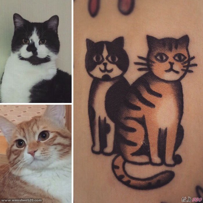 看起来如此可爱的宠物纹身图案