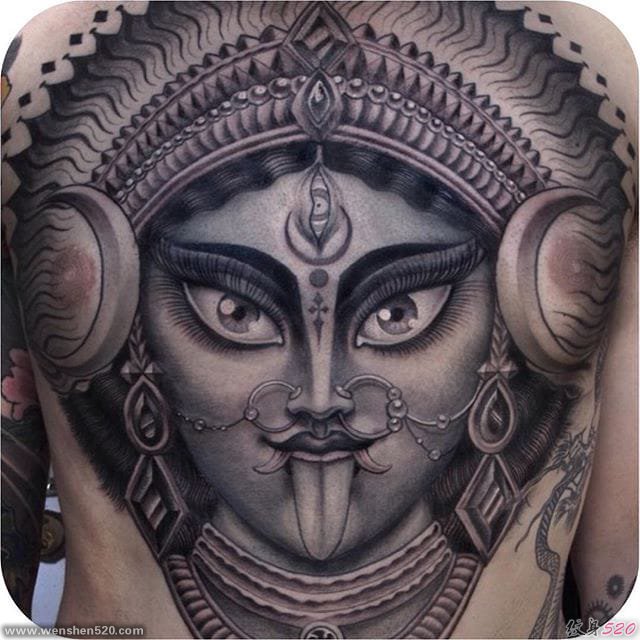 泰国佛教纹身宗教纹身神话人物肖像纹身图案