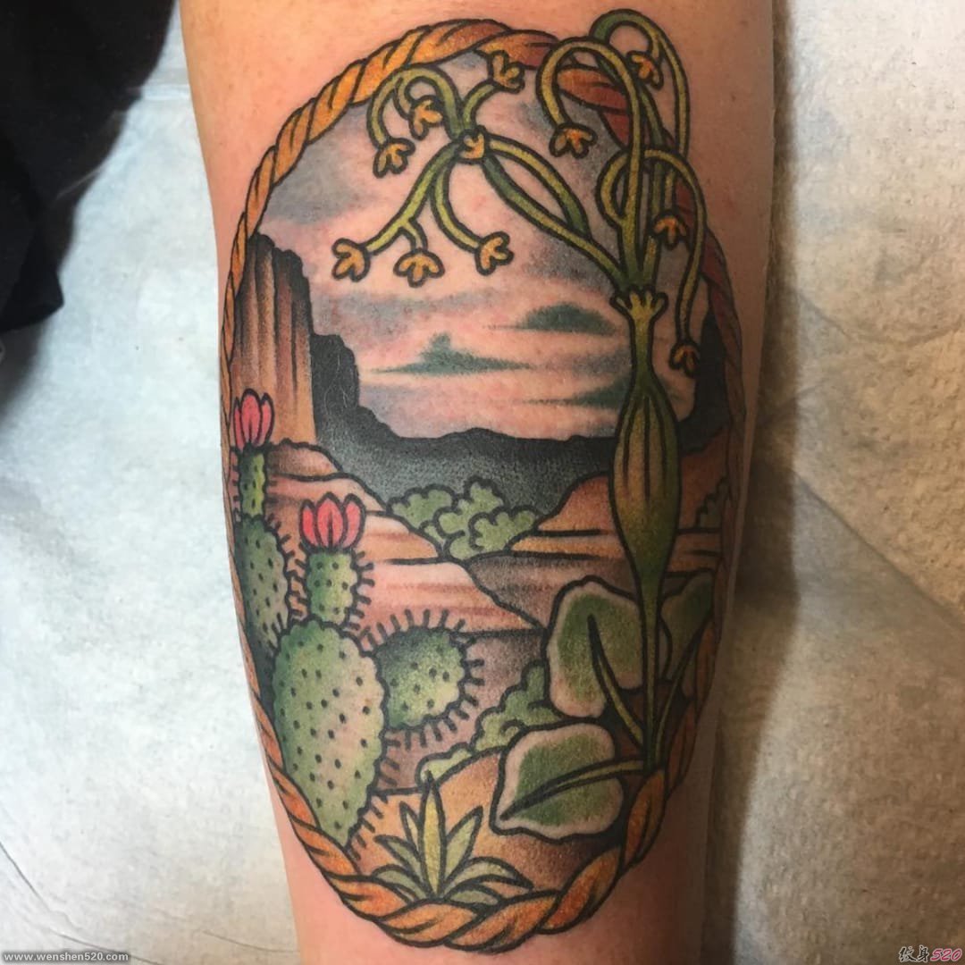 彩色的中国传统纹身动物和鬼怪纹身图案