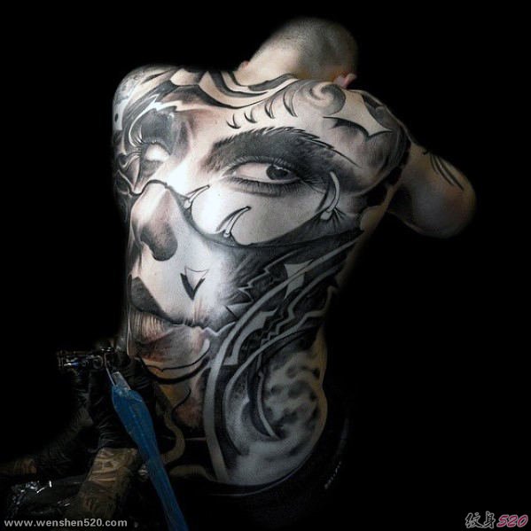 24款男性霸气的满背大面积纹身图案欣赏