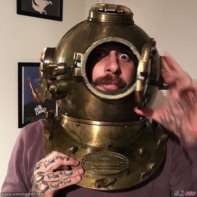 彩色大海风景纹身动物解剖鲨鱼纹身手稿图案