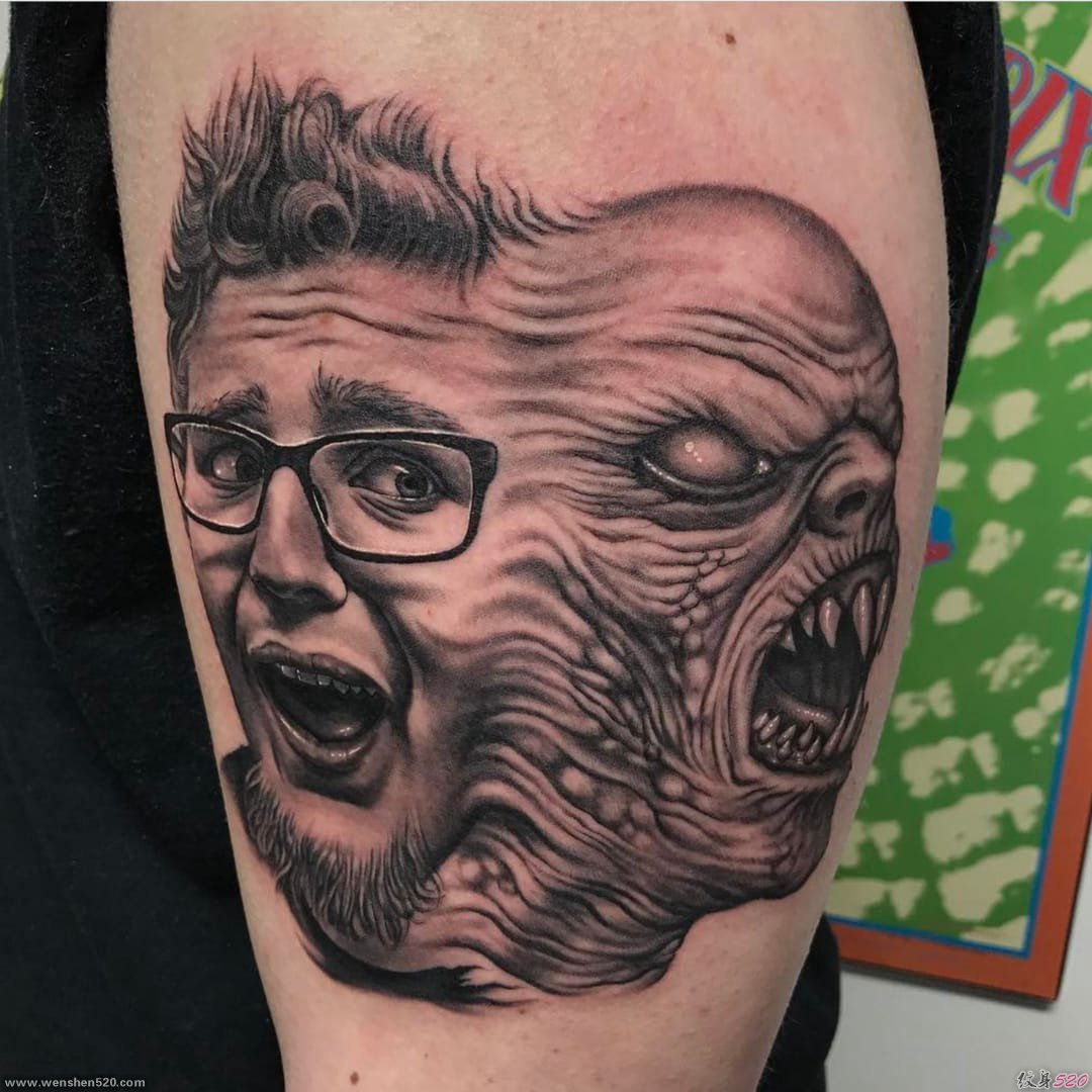 世界上最恐怖的纹身人物肖像纹身妖魔鬼怪纹身图案
