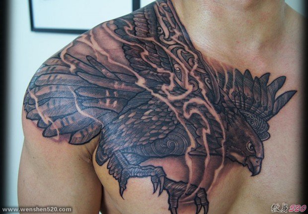 男士纹身图腾黑色手臂线条纹身几何元素纹身图案
