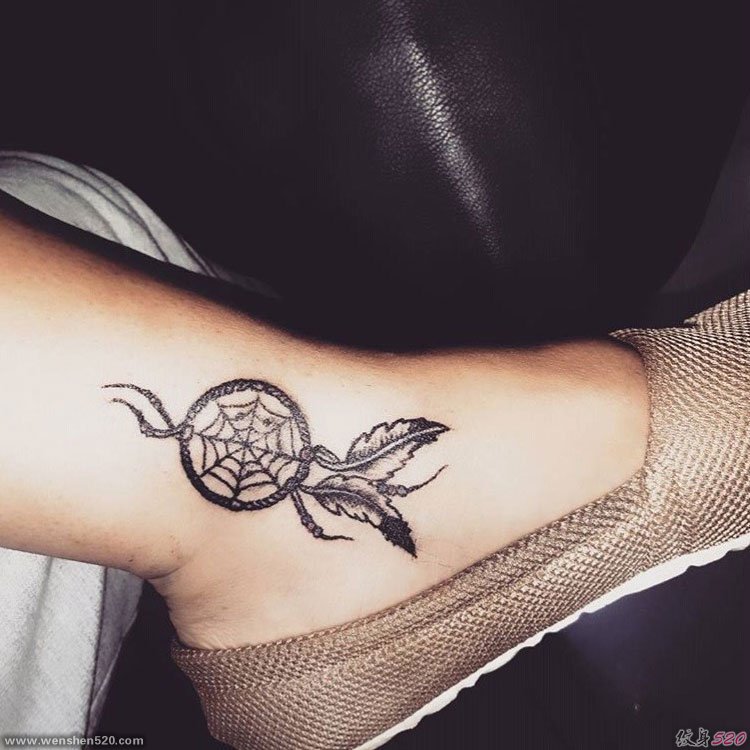 31款几何纹身点刺技巧印第安风格纹身捕梦网纹身图