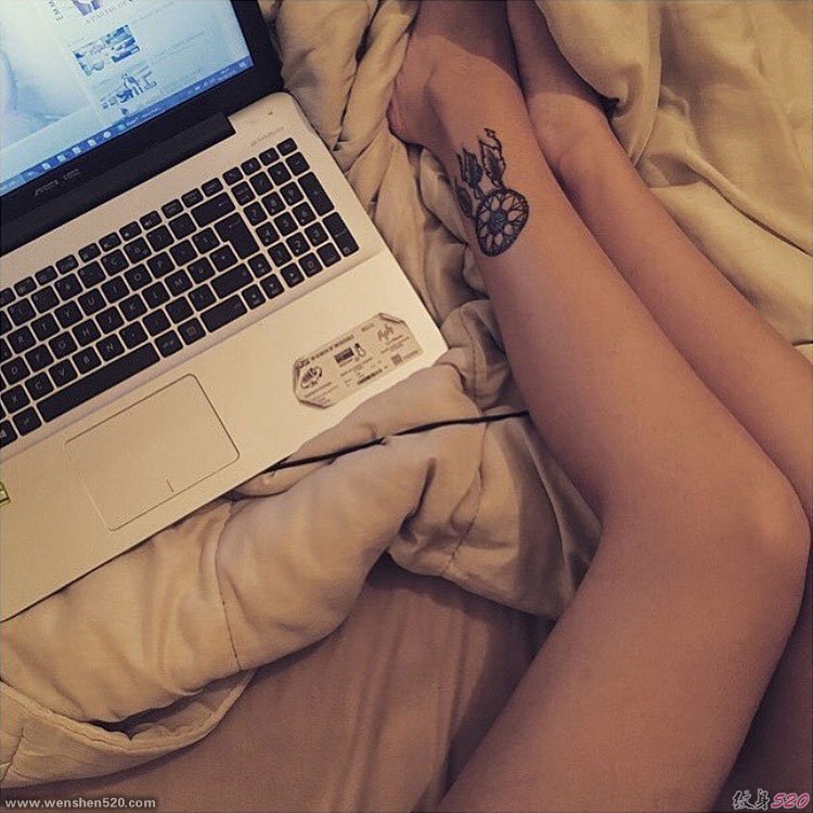 31款几何纹身点刺技巧印第安风格纹身捕梦网纹身图