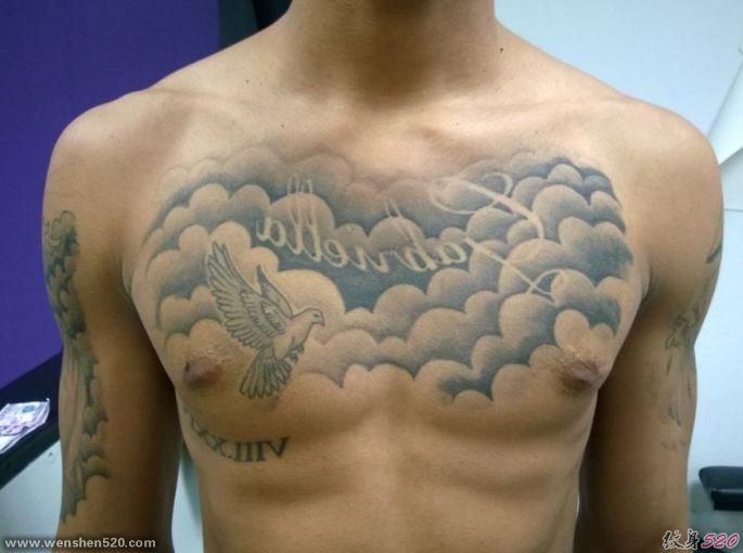 男性多款满胸霸气纹身图案欣赏