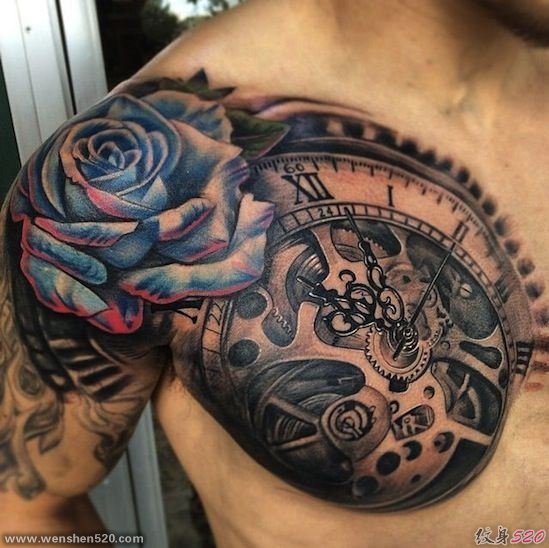 男性多款满胸霸气纹身图案欣赏