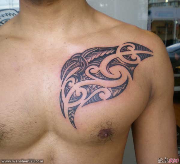 男性多款满胸霸气纹身图案欣赏