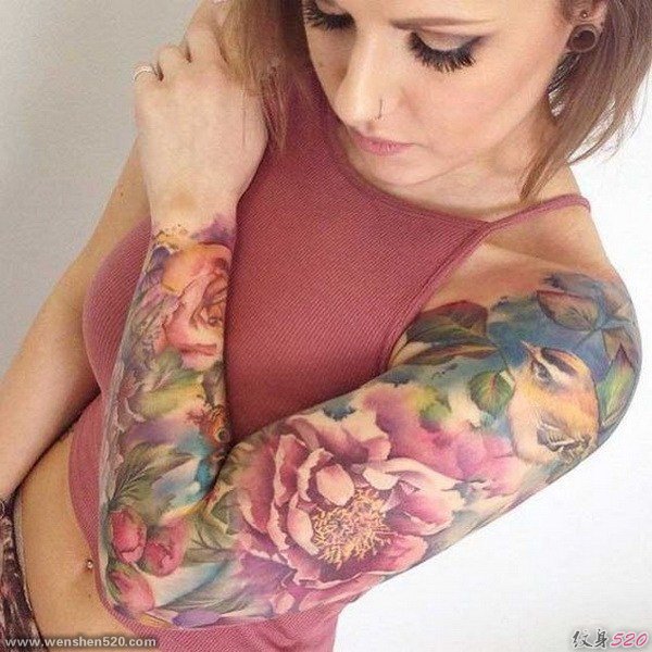 女生喜爱的半袖纹身图案