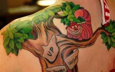 彩色的各种风格猫纹身动物图案纹身