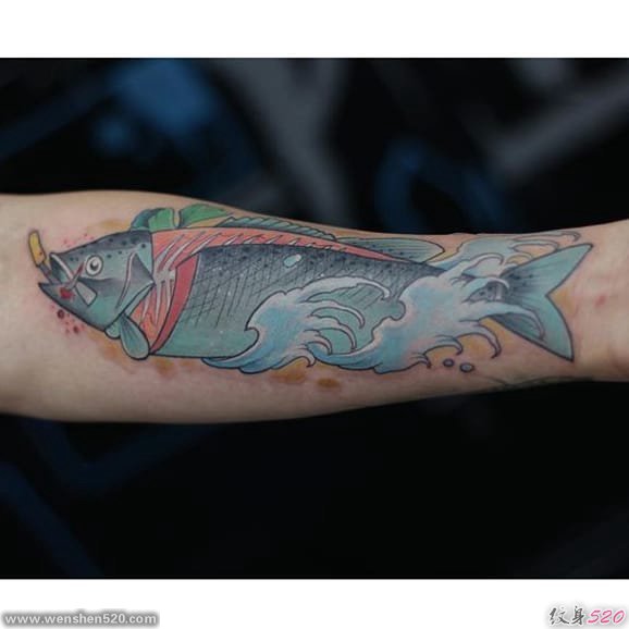 来自于烹饪大师的灵感食物纹身和餐具刀纹身图案