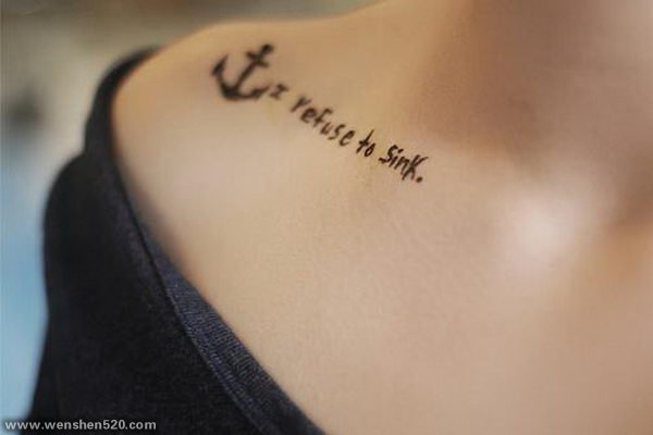 男女肩部个性纹身多款简洁纹身图案