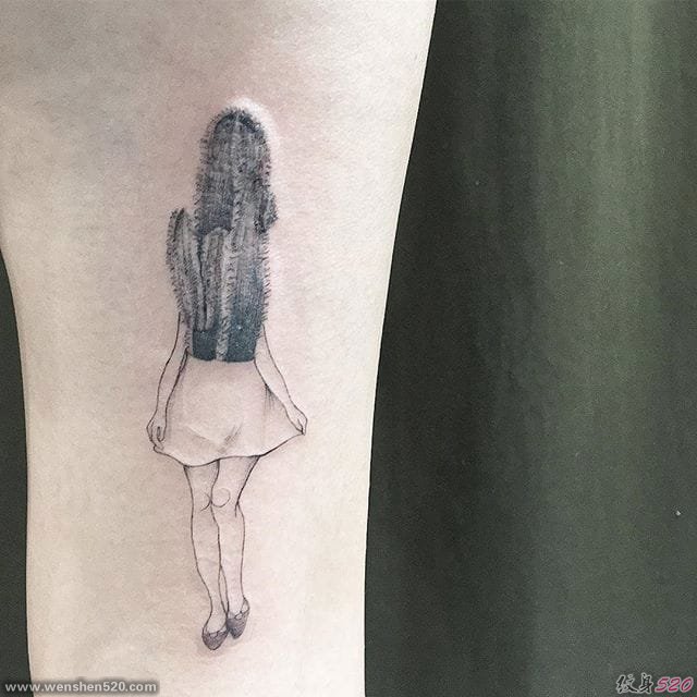 一组女生喜爱的简单小清新文艺纹身图案