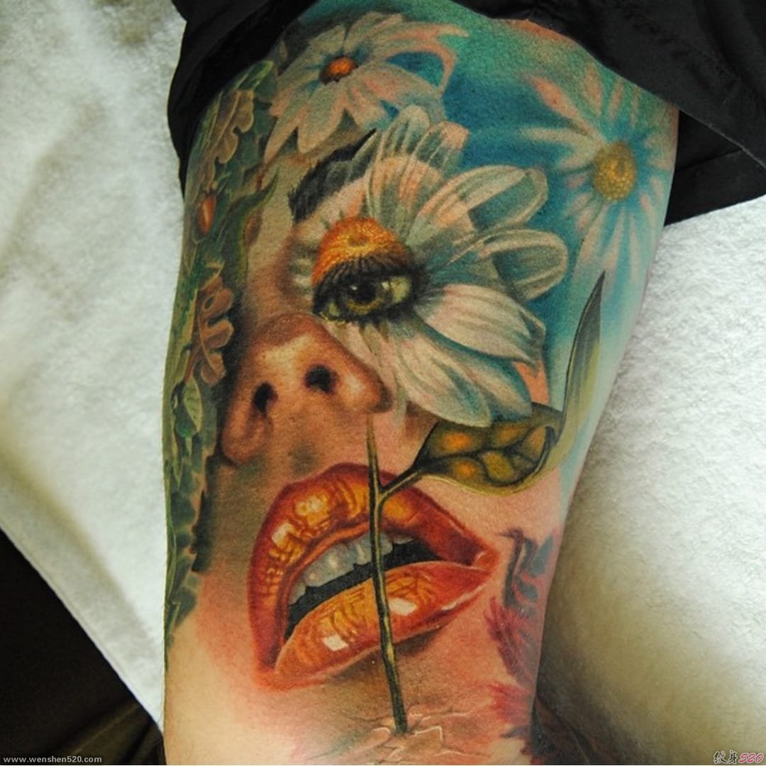 一组彩绘纹身技巧多元化个性纹身图案