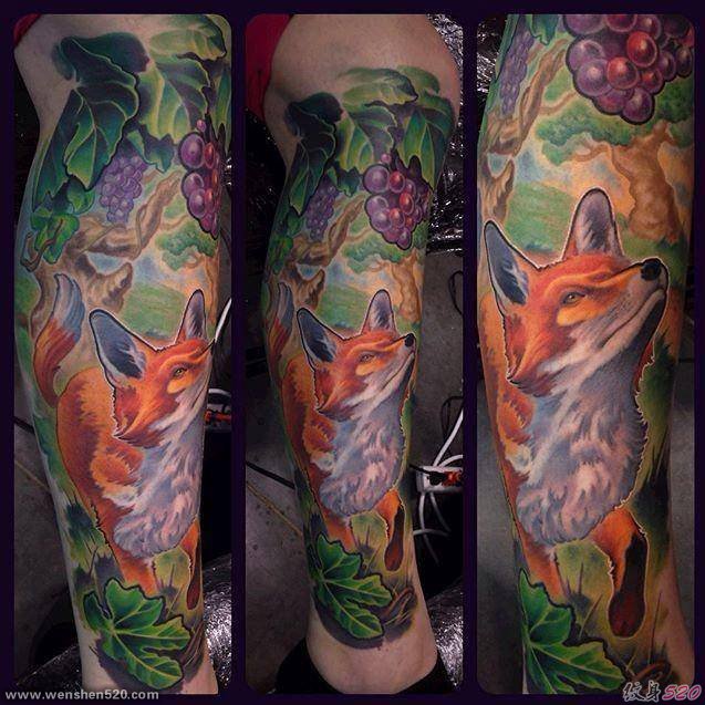 一组动漫纹身小动物和动漫人物的纹身图案