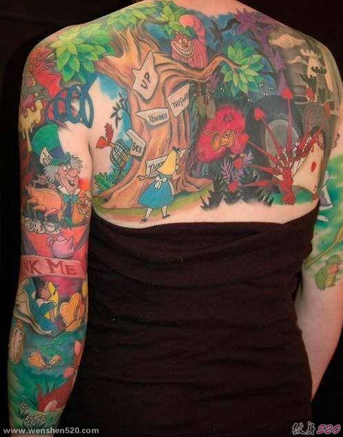 一组动漫纹身小动物和动漫人物的纹身图案