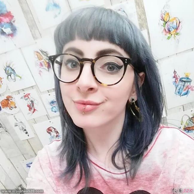一组女生喜爱的彩绘纹身技巧精致纹身图案