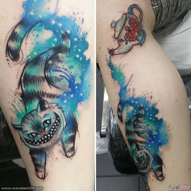 一组女生喜爱的彩绘纹身技巧精致纹身图案