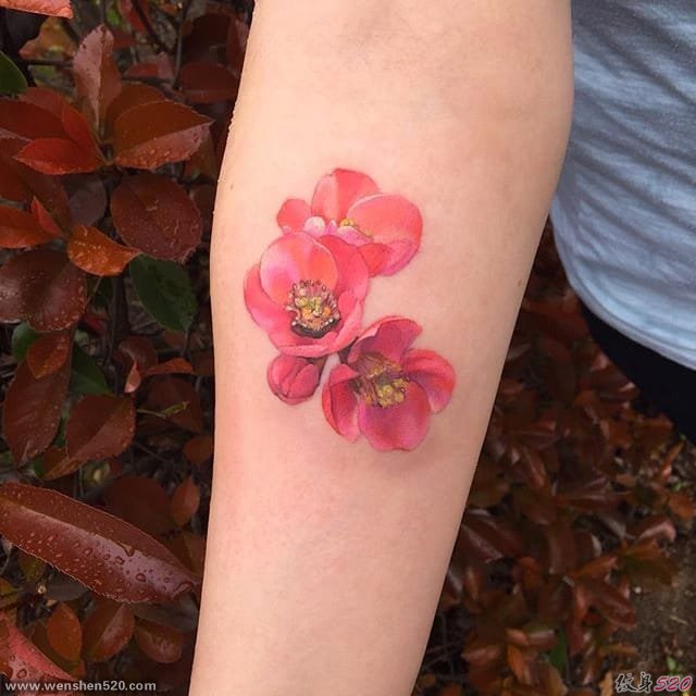 12款植物纹身素材文艺花朵纹身小清新植物纹身图案大全