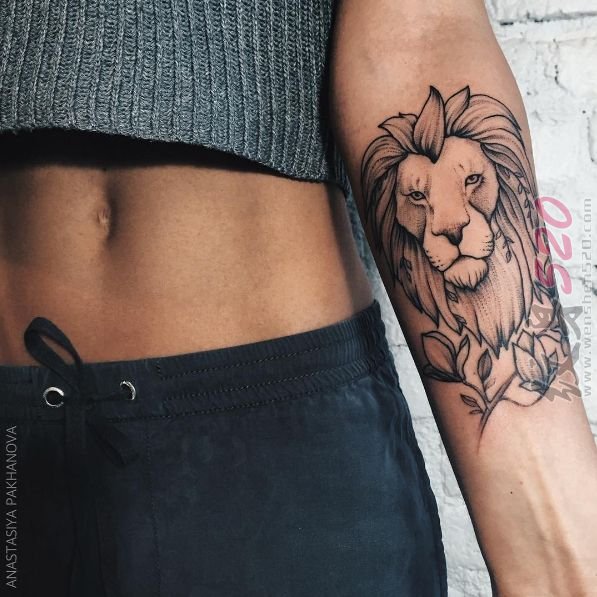 10款黑白纹身简单个性线条纹身植物纹身和动物纹身图案大全