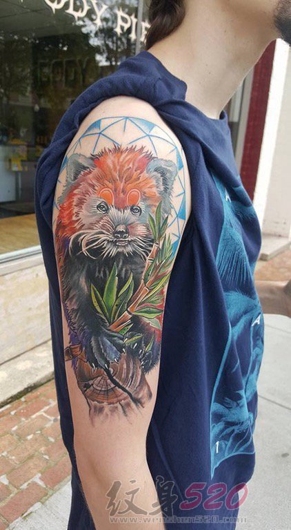 手臂上彩绘纹身技巧几何元素纹身植物纹身素材和小动物纹身图片