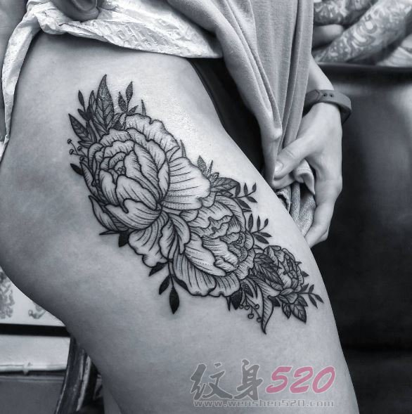 女生喜爱的植物素材文艺花朵纹身图案