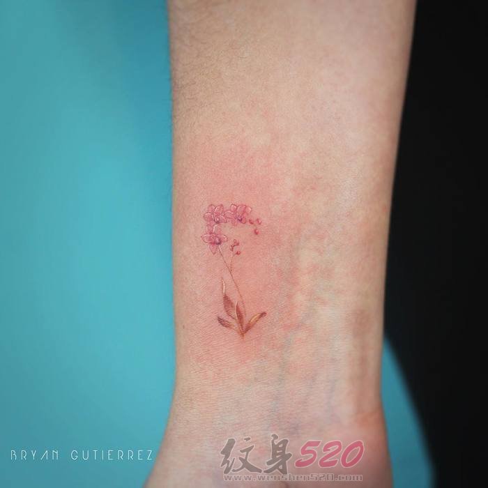 女生植物小清新文艺花朵纹身图案