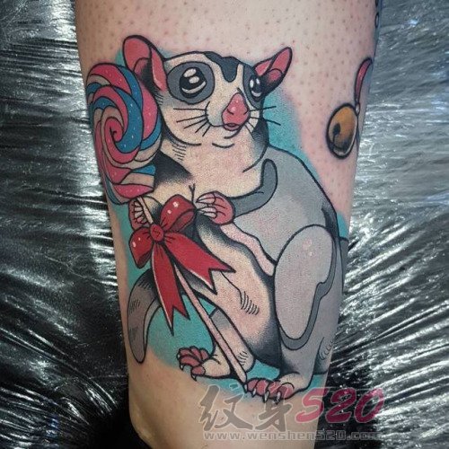 可爱的彩绘技巧小动物神奇宝贝卡通可爱纹身图案