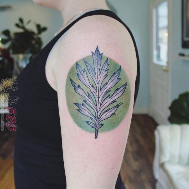 漂亮的植物素材简单个性线条花朵纹身图案