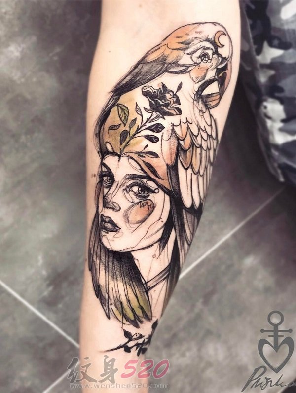 一组黑色线条素描几何元素花纹纹身图案