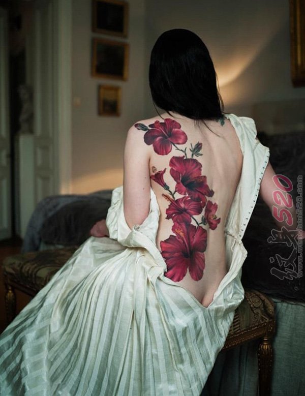 一组关于花朵的文艺小清新唯美纹身图案