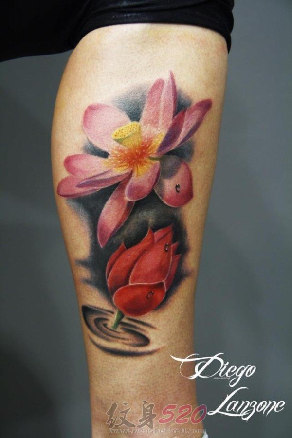 多款争奇斗艳的抽象线条文艺花朵纹身图案