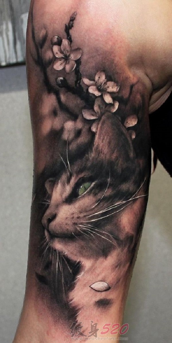 多款女生喜爱的可爱小动物猫咪纹身图案
