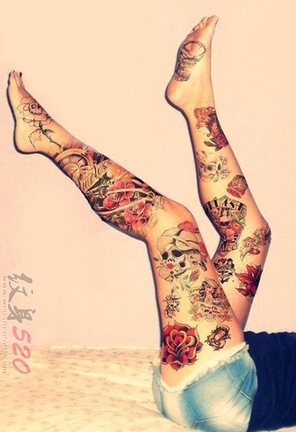 12款女生大腿上简单创意又个性的纹身图案
