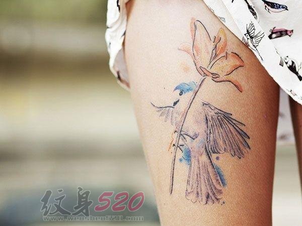 12款女生大腿上简单创意又个性的纹身图案