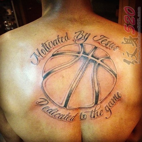 张扬青春魅力的热火篮球纹身图案