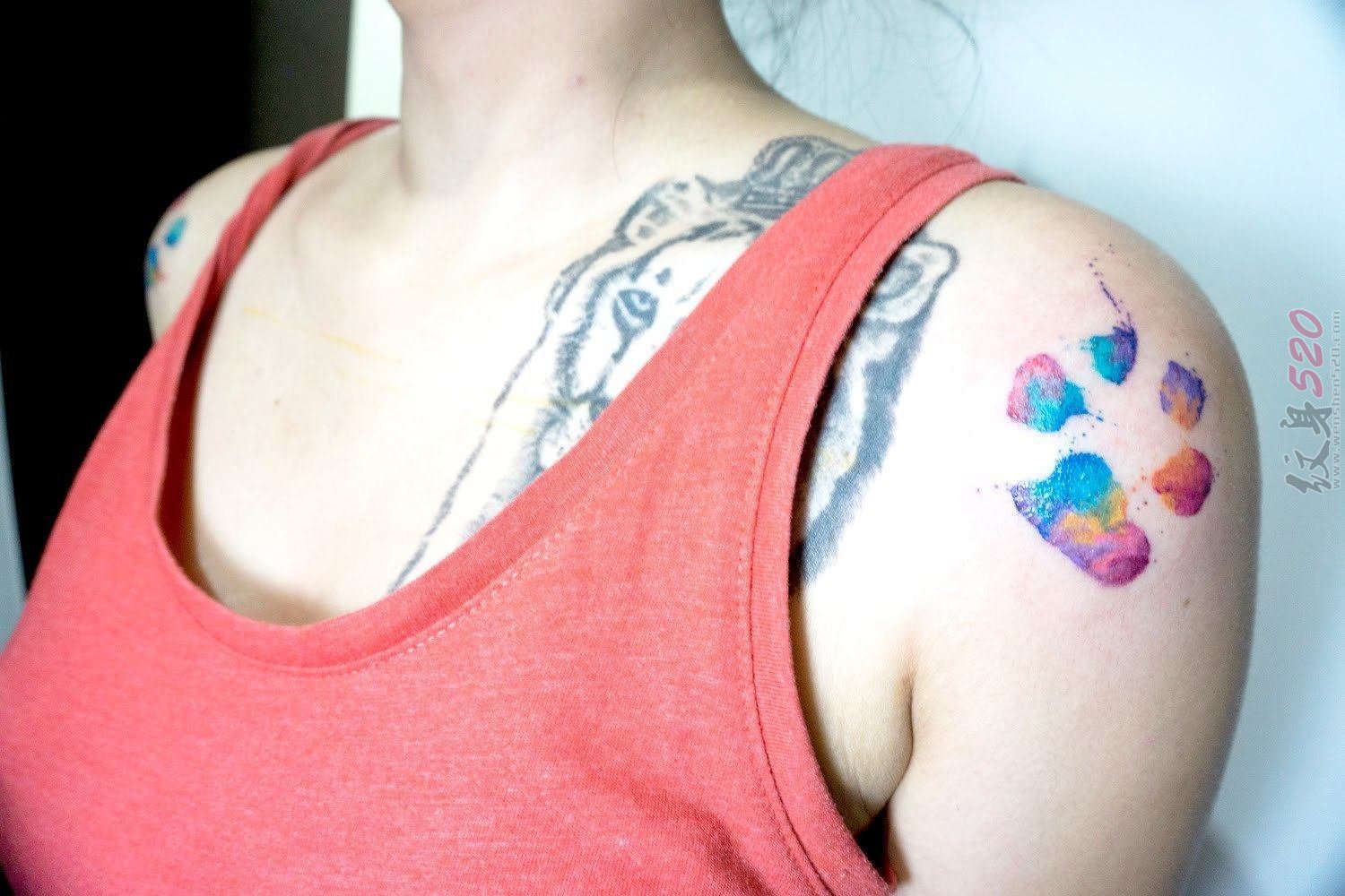 多款个性十足的创意彩绘水彩泼墨唯美纹身图案
