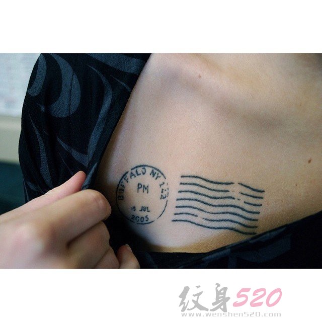 简约线条描绘的精致小清新纹身图案