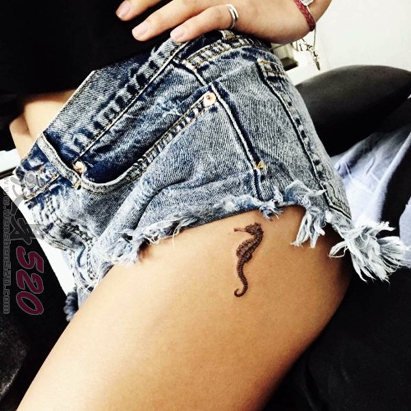 多款可爱温顺的黑色简单线条小动物纹身图案