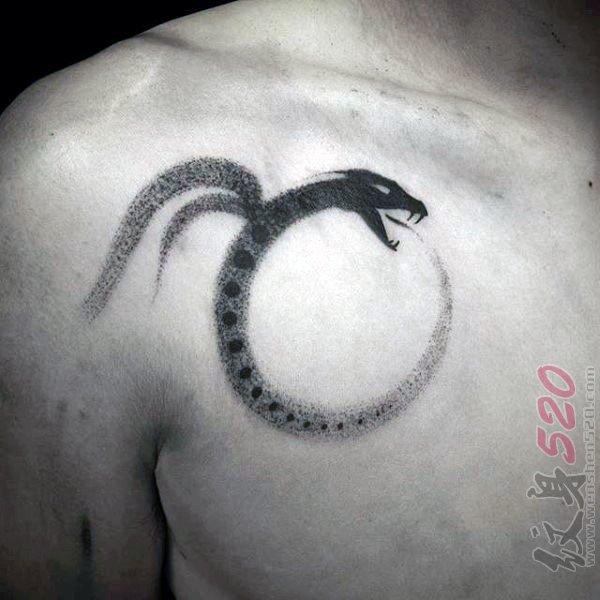 多款关于蛇的黑色线条素描创意个性纹身图案