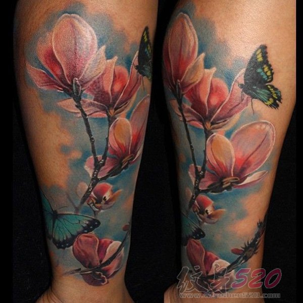 多款关于花朵的彩绘水彩文艺小清新唯美纹身图案